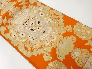 アンティーク　花更紗模様織出し袋帯（材料）